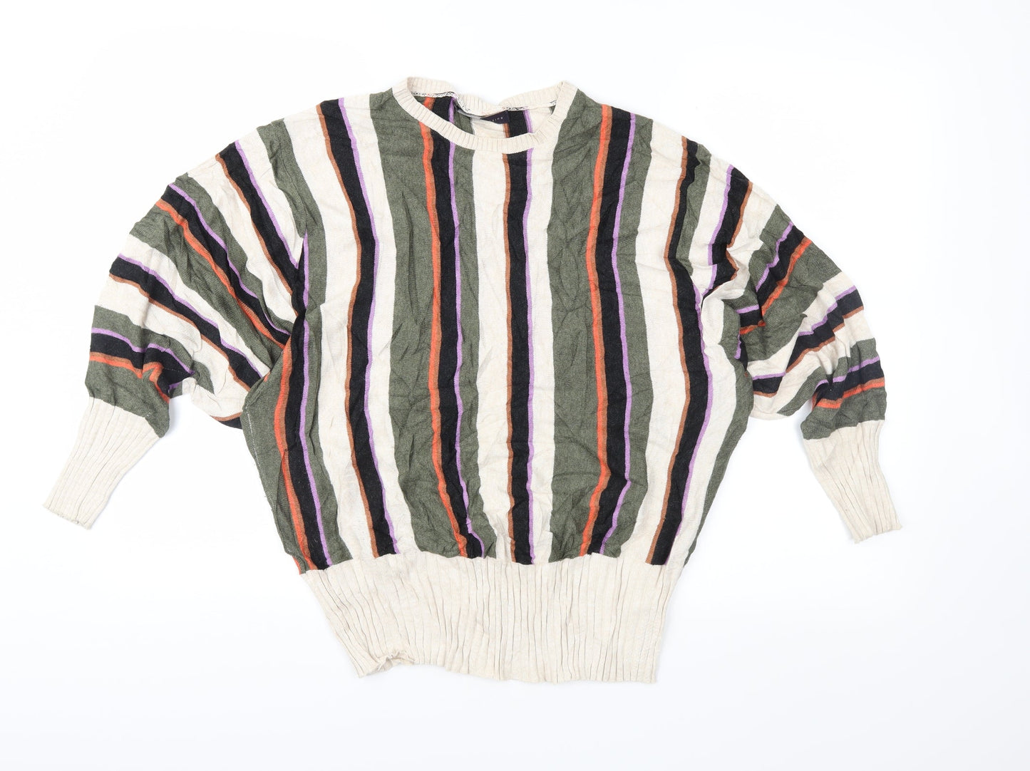 Marks and Spencer Womens Multicoloured Striped Knit Pullover Jumper Size L