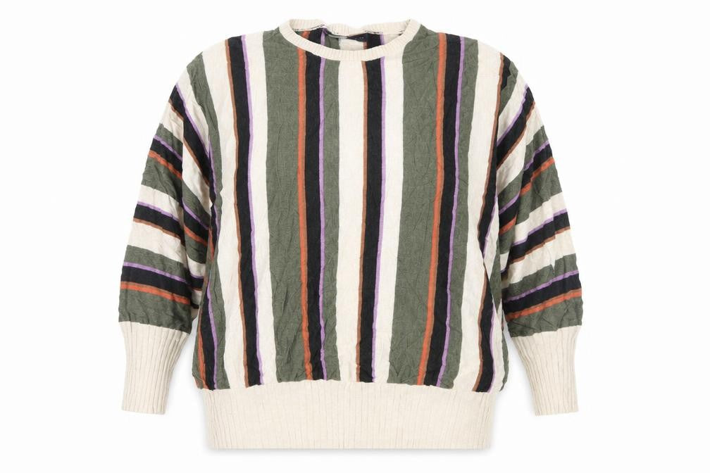 Marks & Spencer Womens Multicoloured Striped Knit Pullover Jumper Size L