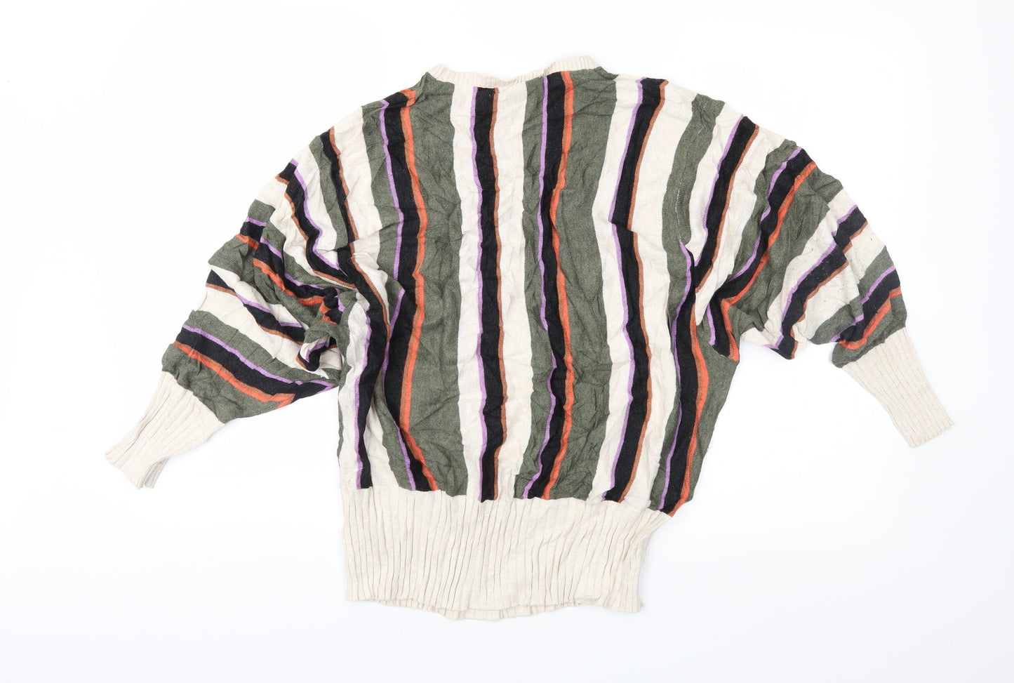 Marks and Spencer Womens Multicoloured Striped Knit Pullover Jumper Size L