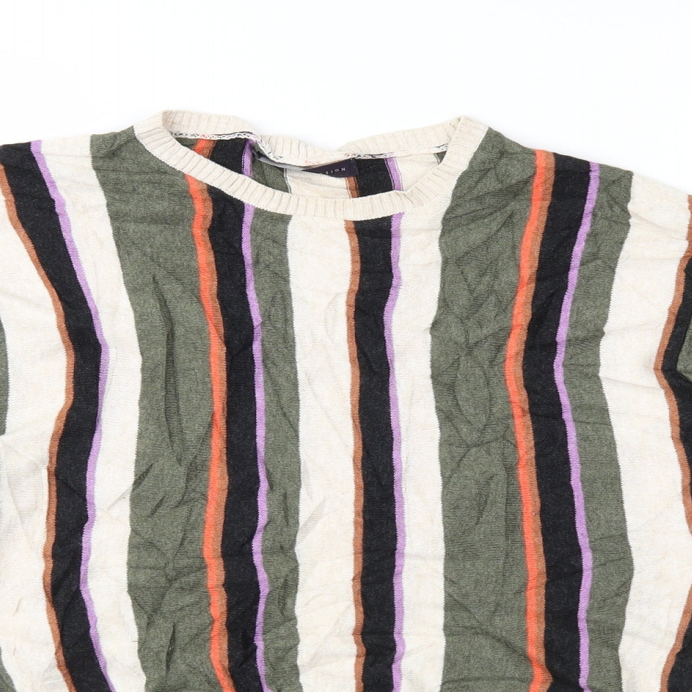 Marks and Spencer Womens Multicoloured Striped Knit Pullover Jumper Size L
