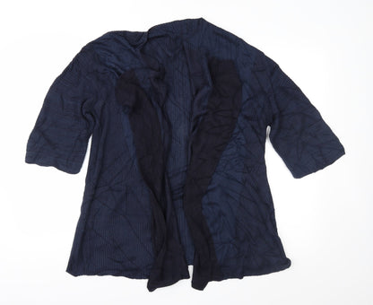 Additional front view of Per Una women’s blue knit cardigan jumper, size S