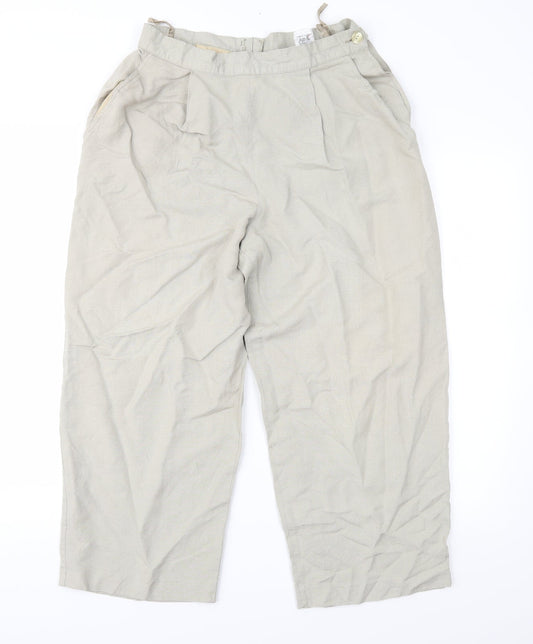 Alba Moda Womens Grey   Trousers  Size 30 in L25 in