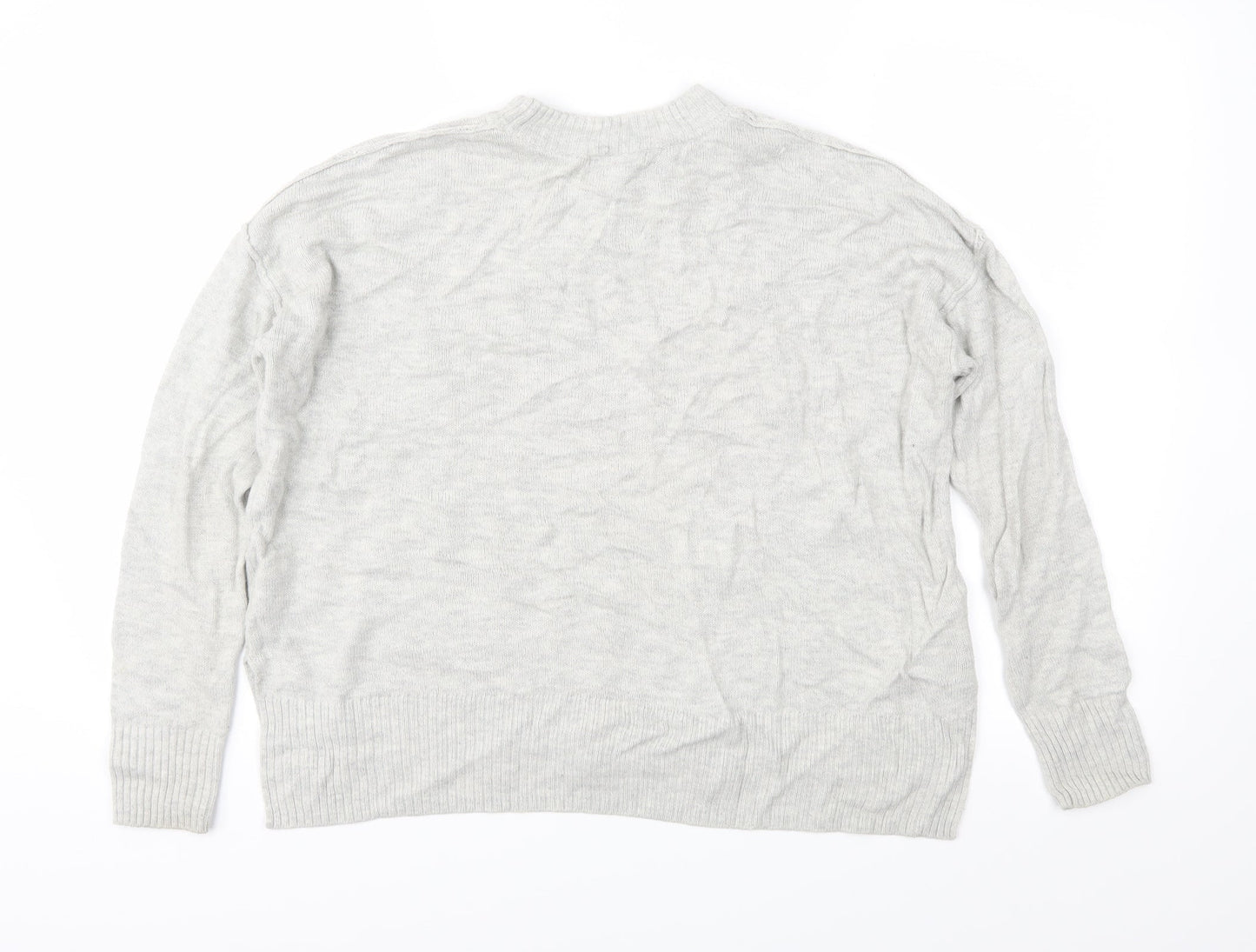 H&M Womens Grey  Knit Pullover Jumper Size XS