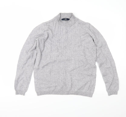 Additional front view of EWM women’s grey knit jumper, size S