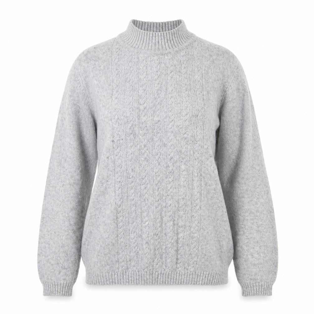 EWM Womens Grey  Knit Pullover Jumper Size S