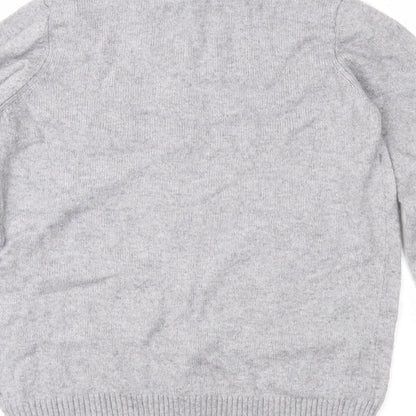 Brand and care label for EWM women’s grey knit jumper, size S
