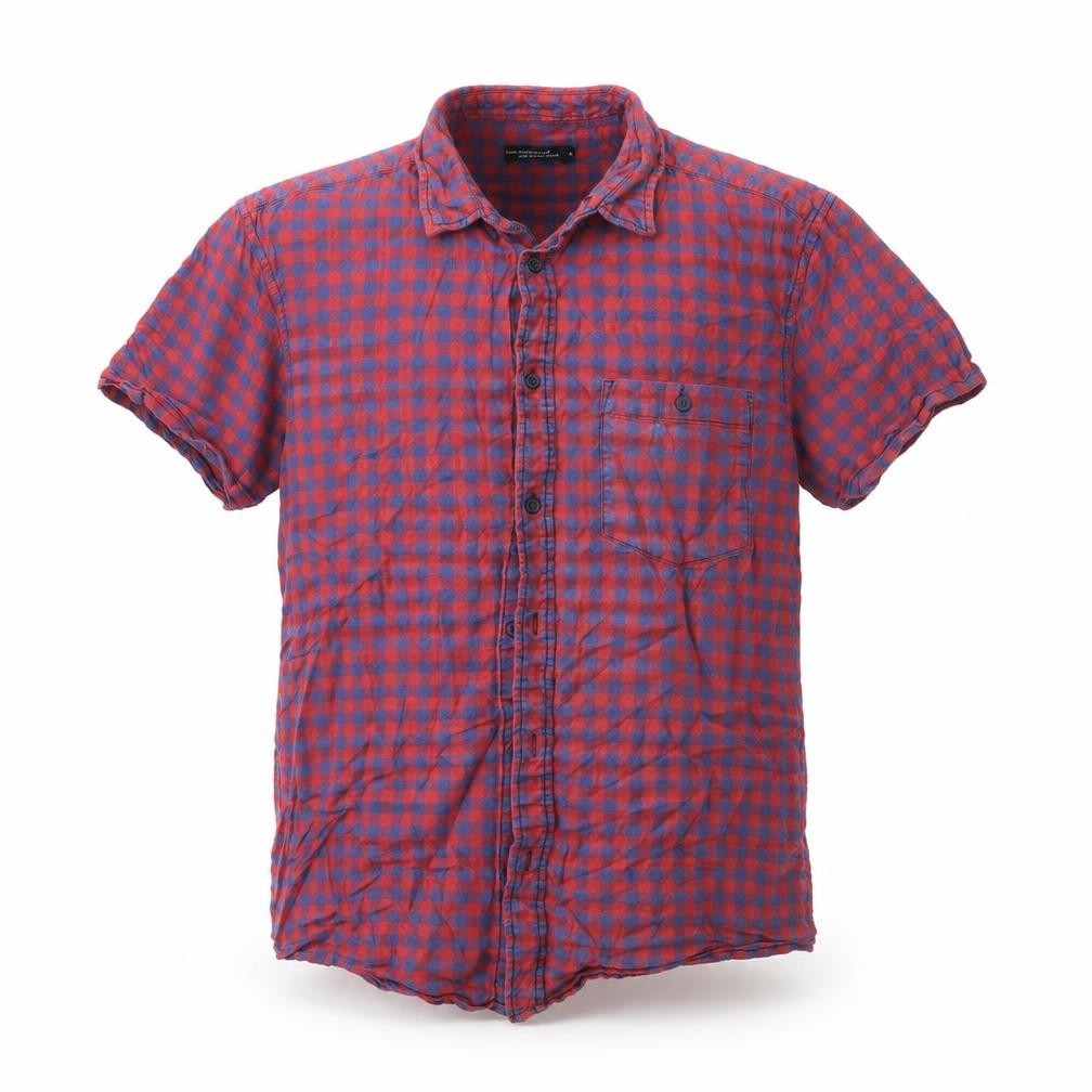 Cedarwood State Mens Red Check Button-Up Size M