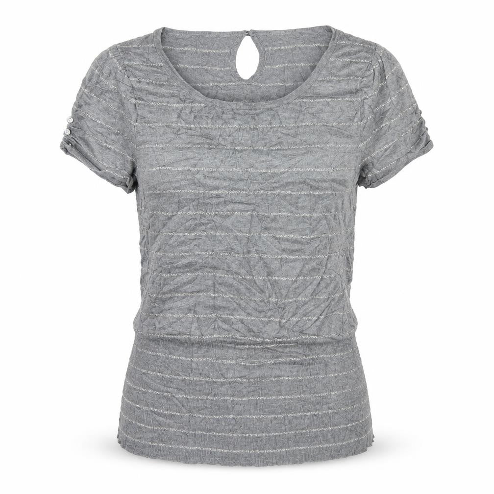 Express Womens Grey Striped Knit Pullover Jumper Size M