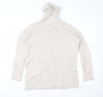 Back view of Missguided women’s beige knit jumper, size UK 8
