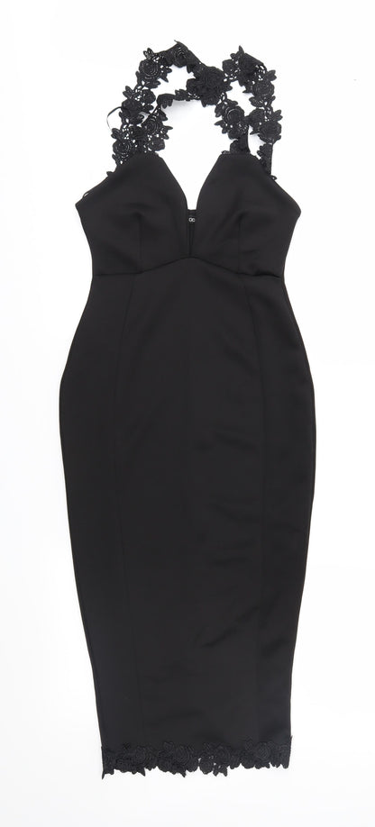 Preloved Boohoo Womens Black   Sheath  Size 8 - Front