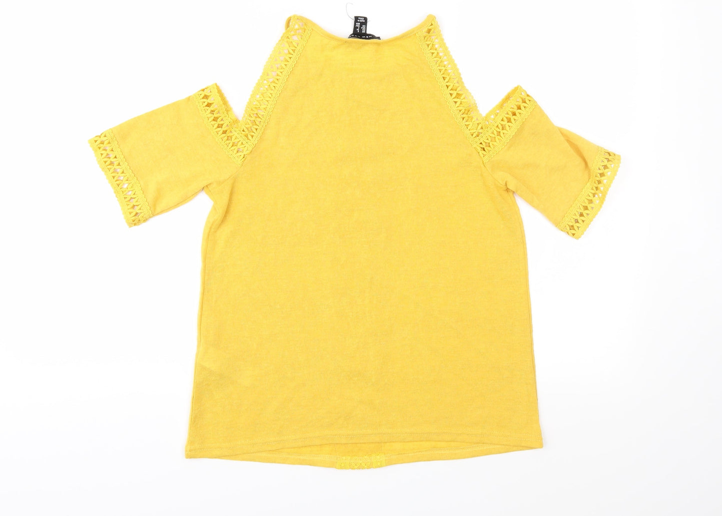 New Look Womens Yellow  Jersey Basic Blouse Size 6