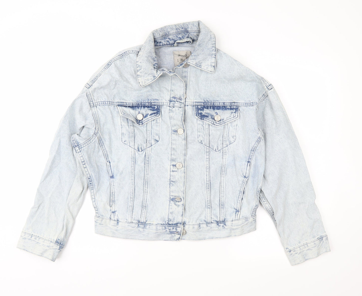 Denim & Co. Womens Black  Denim Jacket  Size 6