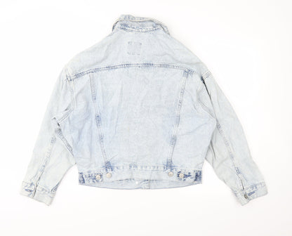 Back view of Denim & Co. women’s black denim jacket, size UK 6