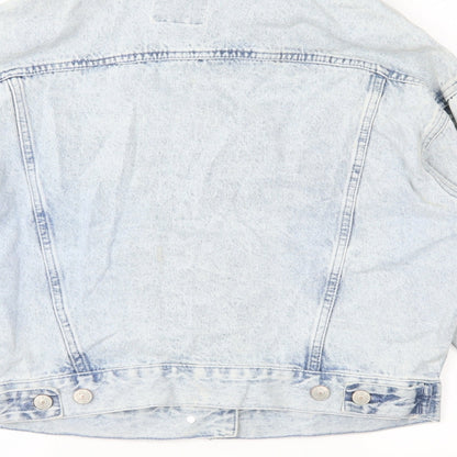 Brand and care label for Denim & Co. women’s black denim jacket, size UK 6