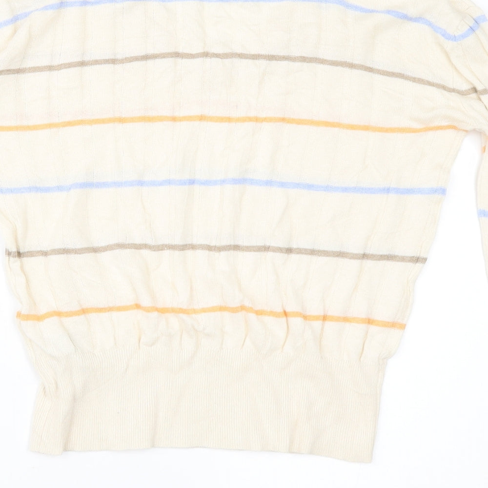 Marks and Spencer Womens Ivory Striped  Pullover Jumper Size S