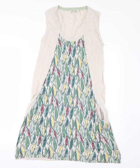 INDIWOMAN Womens Beige Floral  Jumper Dress  Size M