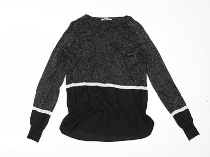 Additional front view of Tu women’s black jumper, size UK 8