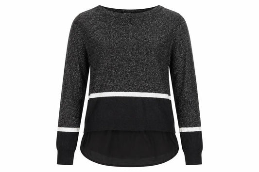 Front view of Tu women’s black jumper, size UK 8