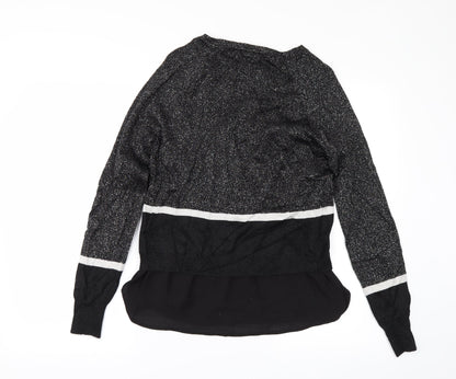 Back view of Tu women’s black jumper, size UK 8