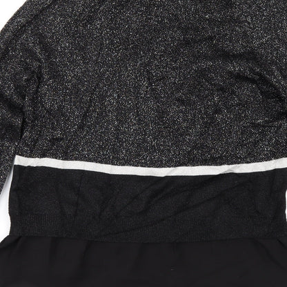Brand and care label for Tu women’s black jumper, size UK 8
