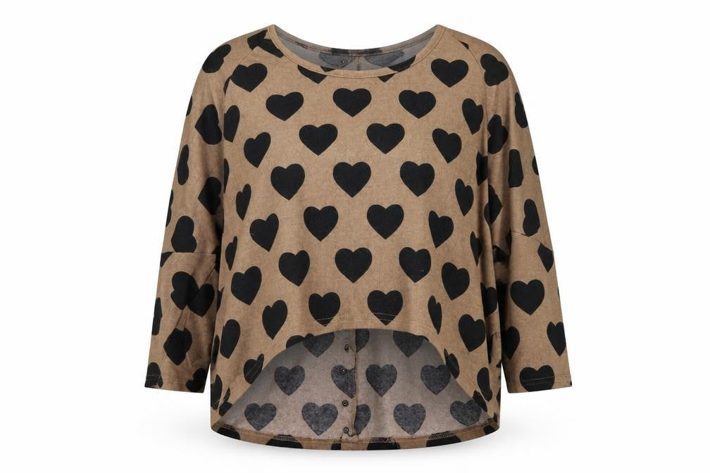 AX Paris Womens Beige Polka Dot  Pullover Jumper Size L