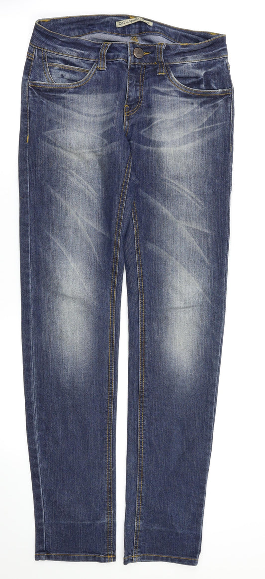 Calliope Basic Womens Blue   Straight Jeans Size S L33 in