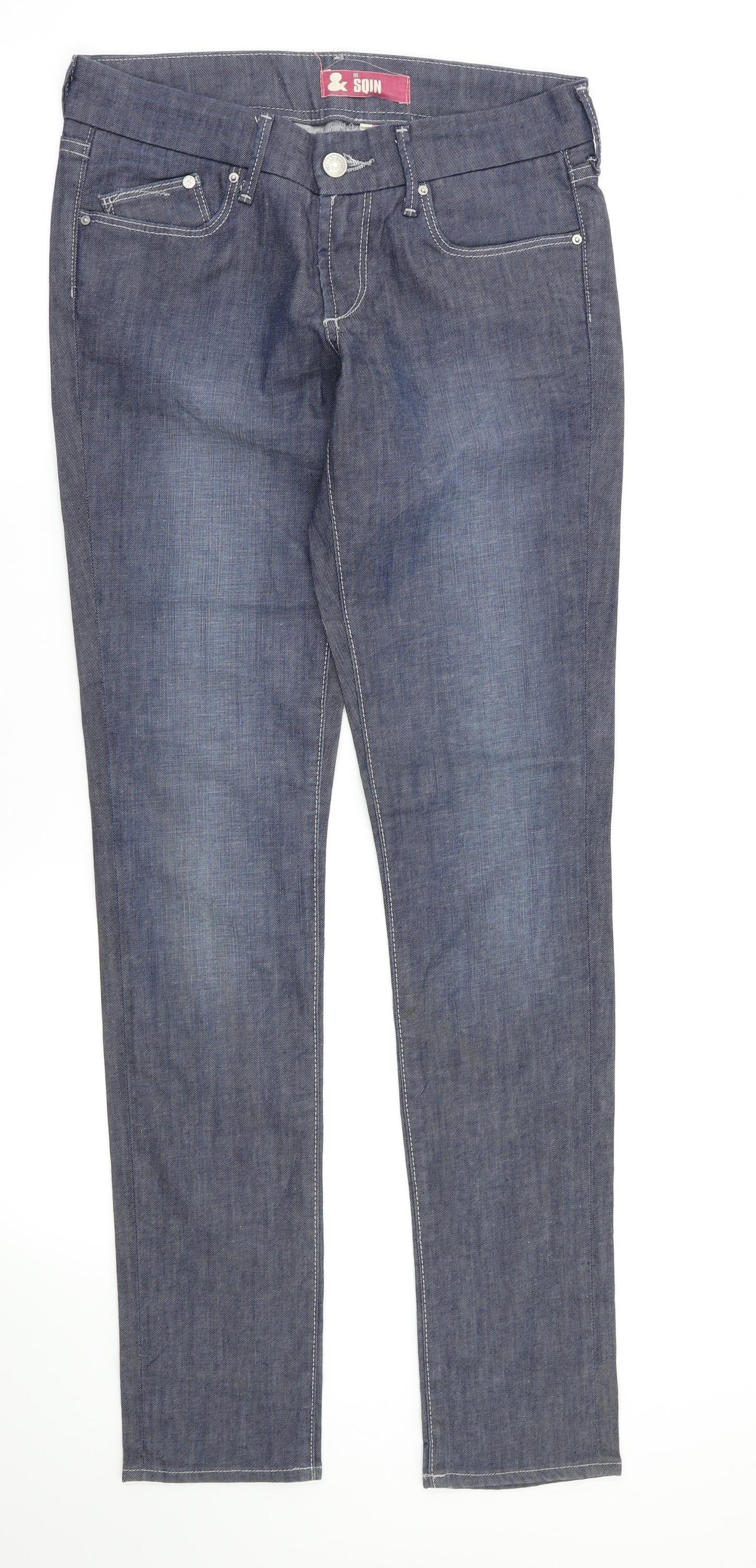 SQIN Womens Grey   Straight Jeans Size 26 L33.5 in