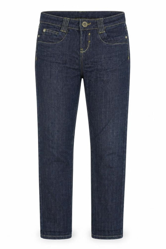 Front view of MISS VIVI women’s blue skinny jeans, size UK 26, 32-inch leg