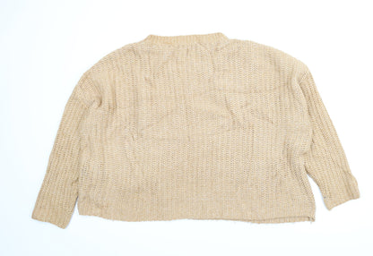 Back view of Zara women’s orange jumper, size L