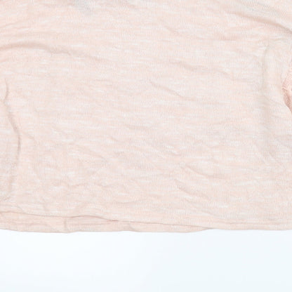 Brand and care label for Divided women’s pink floral jumper, size S, - cropped