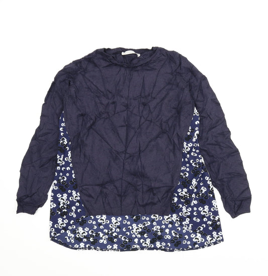 George Womens Blue Floral  Pullover Jumper Size 12