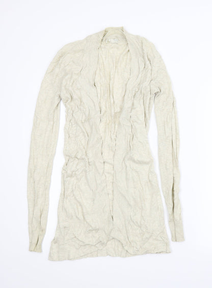 Additional front view of Basic women’s beige cardigan jumper, size M