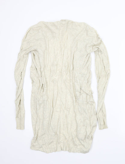 Back view of Basic women’s beige cardigan jumper, size M