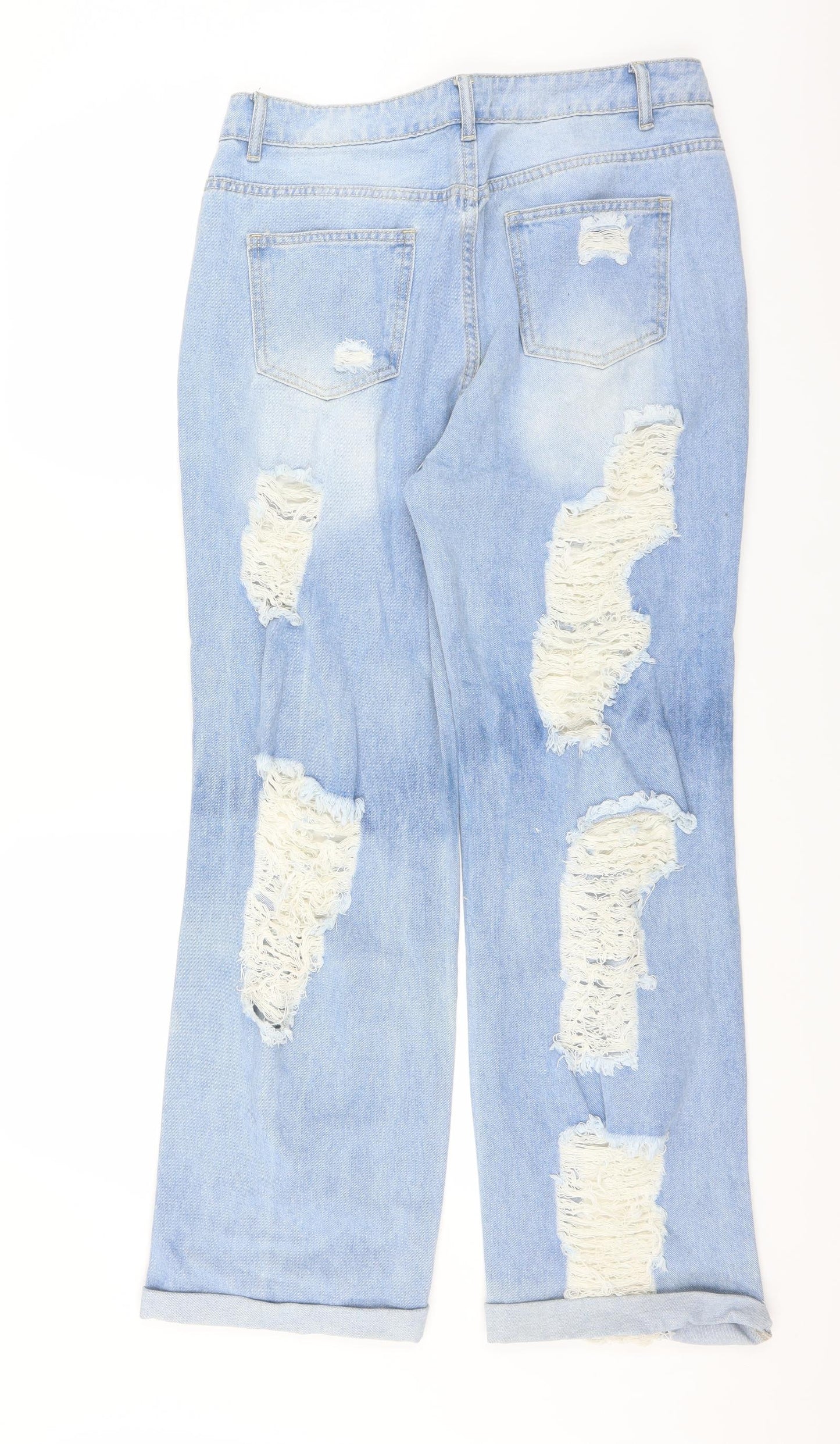 SheIn Womens Blue  Denim Straight Jeans Size L L29 in