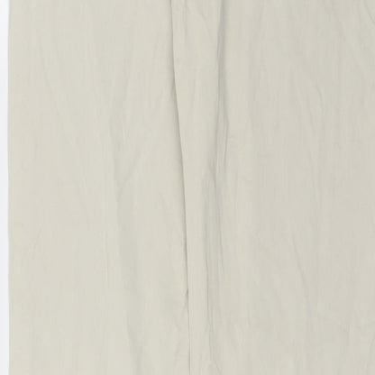 Brand and care label for old ridel women’s beige chino trousers, size UK 12, 32-inch leg