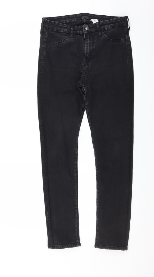 H&M Womens Black  Denim Skinny Jeans Size 31 in L28 in - Ankle Grazer