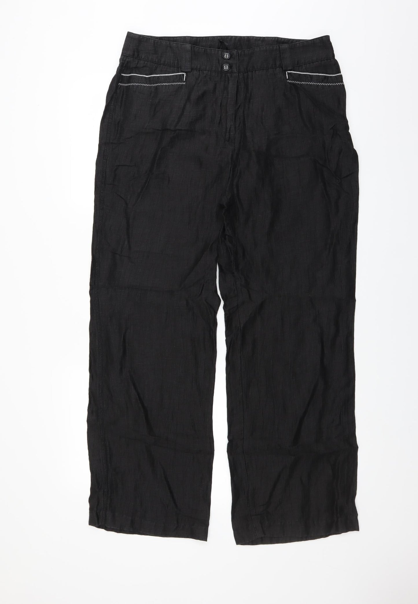 Gelco Womens Black   Trousers  Size 14 L32 in