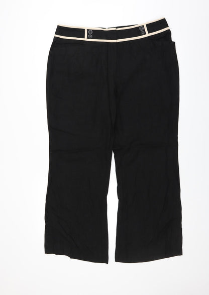 Additional front view of South women’s black trousers, size UK 36, in, 27-inch leg