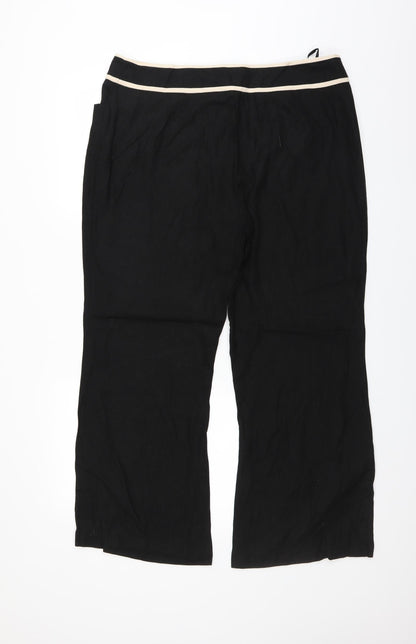 Back view of South women’s black trousers, size UK 36, in, 27-inch leg