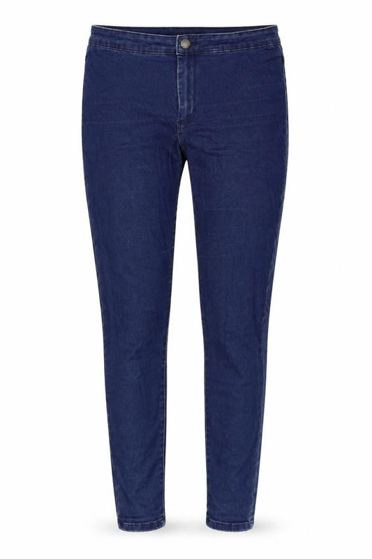 Front view of Denim & Co. women’s blue skinny jeans, size UK 12, 27-inch leg