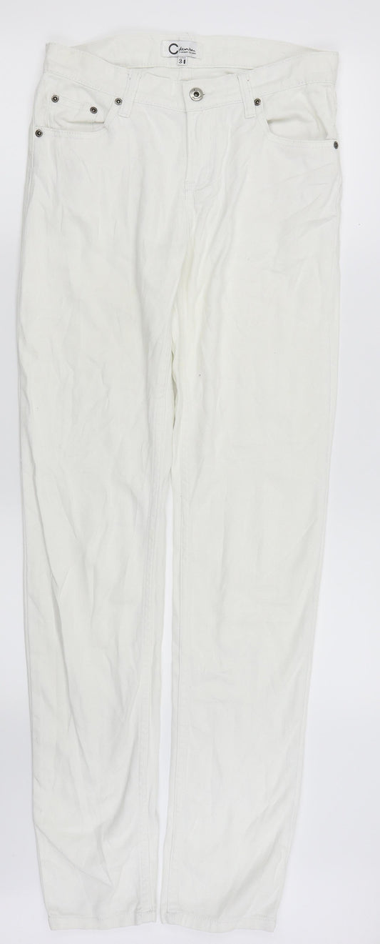 C DENIM Womens White   Skinny Jeans Size 34 L33 in