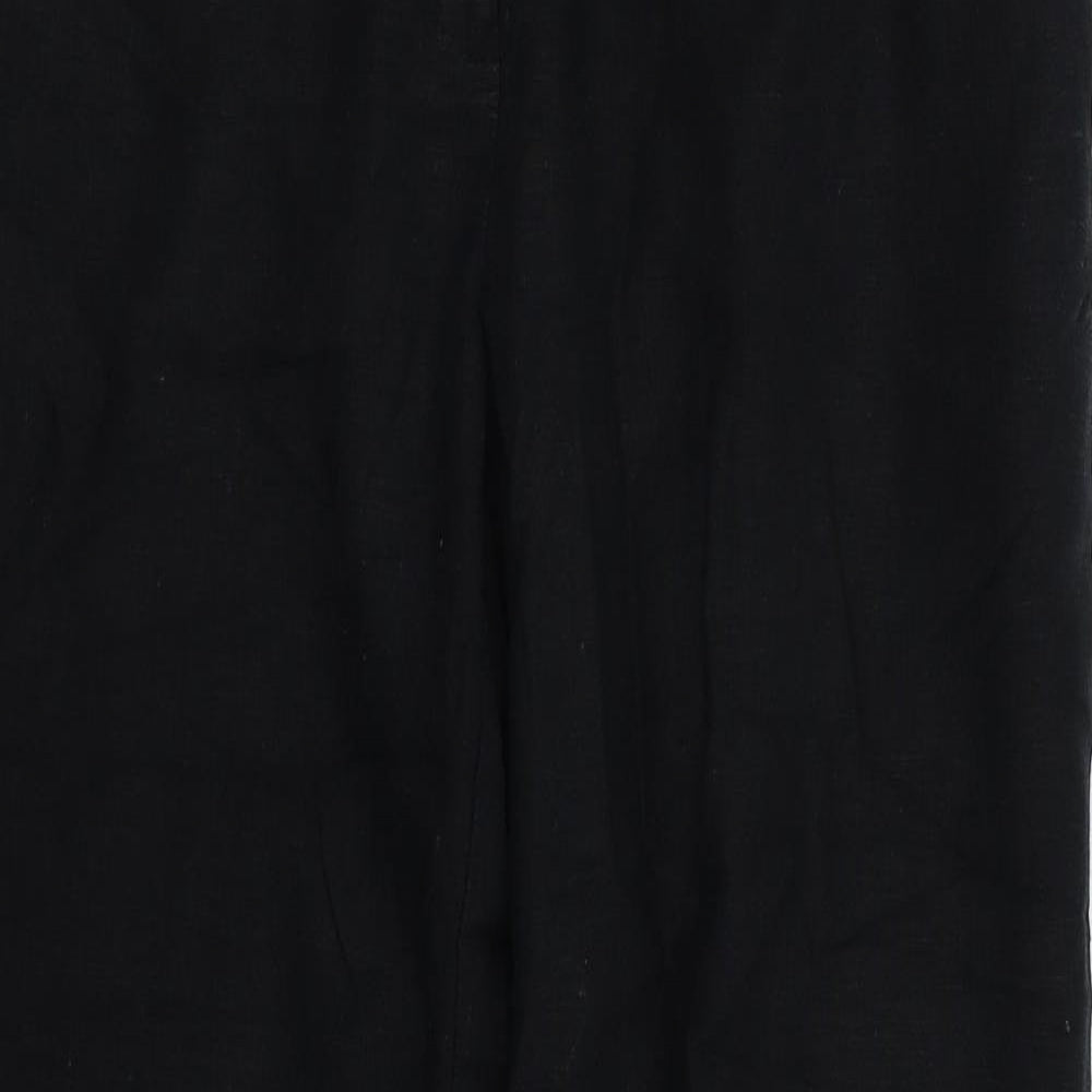 M&S Womens Black   Trousers  Size 14 L27 in