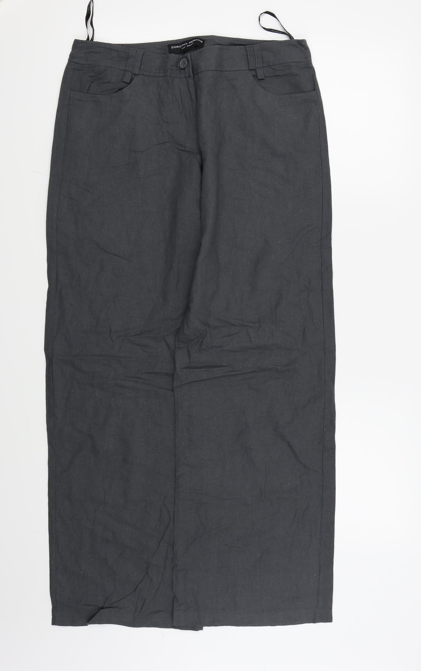 Dorothy Perkins Womens Grey   Trousers  Size 12 L27 in