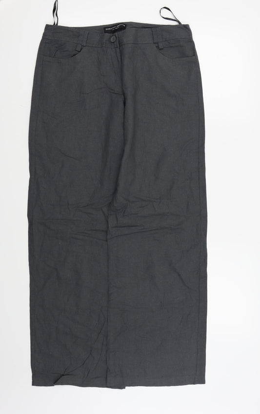 Dorothy Perkins Womens Grey   Trousers  Size 12 L27 in