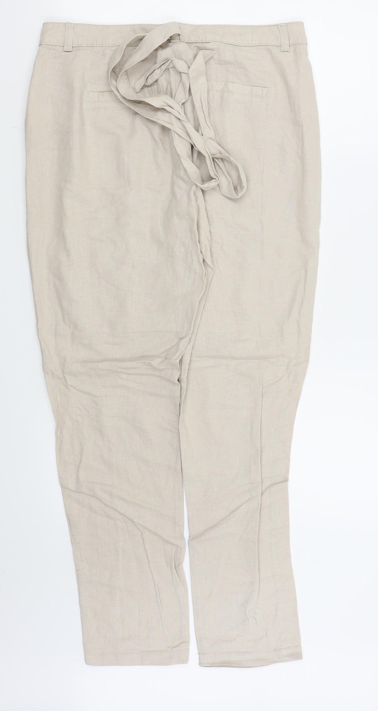 Dorothy Perkins Womens Beige   Trousers  Size 12 L30 in