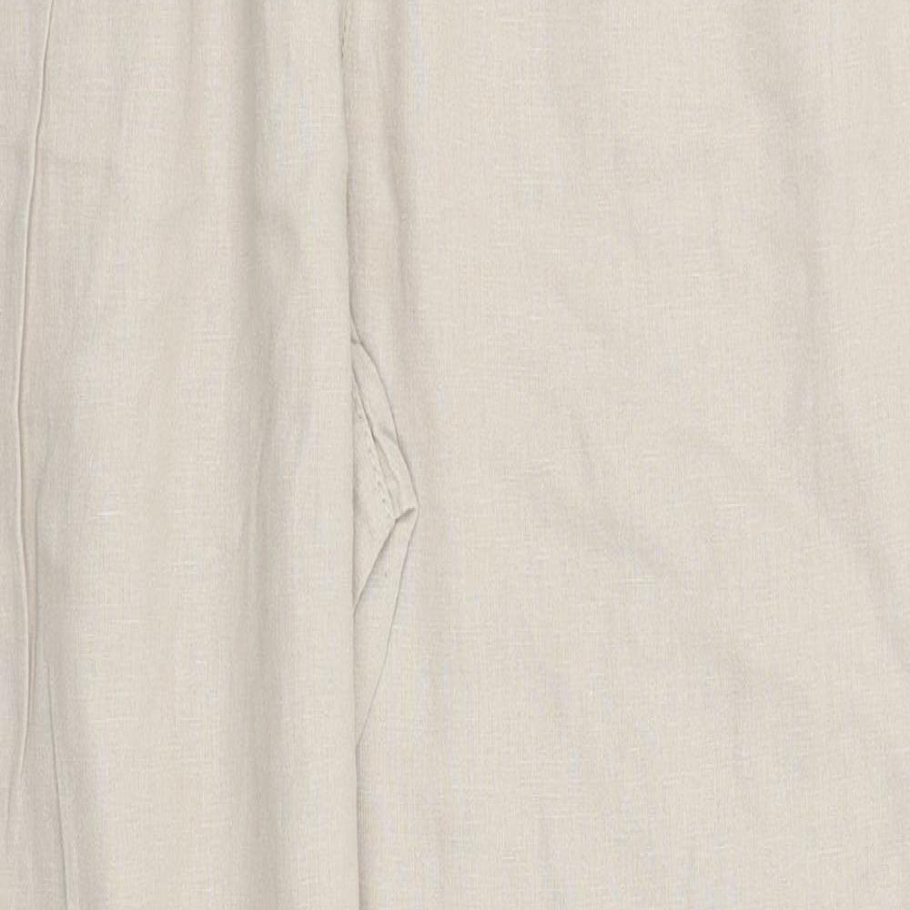 Dorothy Perkins Womens Beige   Trousers  Size 12 L30 in