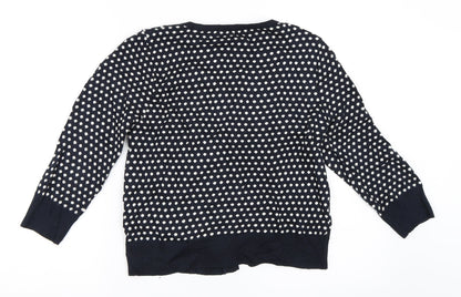 Back view of George women’s blue cardigan jumper, size UK 8