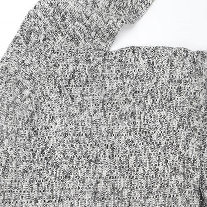 Close-up detail of Forever 21 women’s grey jumper, size M