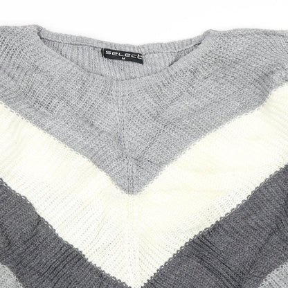 Close-up detail of Select women’s grey jumper, size M