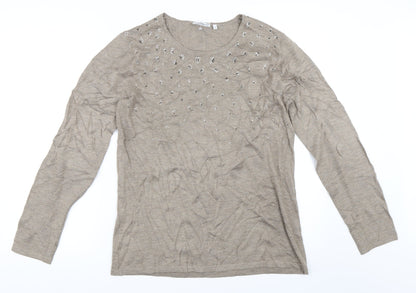 Additional front view of Canda women’s beige jumper, size M